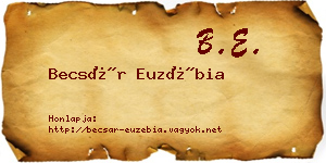 Becsár Euzébia névjegykártya