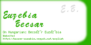 euzebia becsar business card